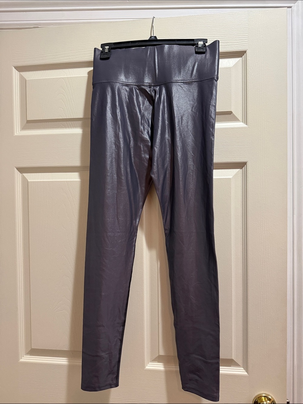 Carbon Metallic Charcoal Gray High-Waist Leggings